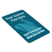 Kreuzfahrtschiff in Blues Verticle Custom Magnet (Rechte Seite)