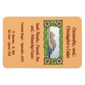 Kreuzfahrtschiff in Florrahmen Stateroom Türmarkie Magnet (Horizontal)