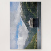 Kreuzfahrtschiff in Geirangerfjord in Norwegen Puzzle (Vertikal)