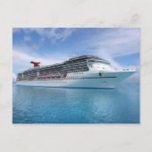 Kreuzfahrtschiff in karibischen Gewässern Postkarte (Vorderseite)