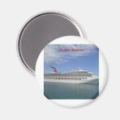 Kreuzfahrtschiff in Roatan, Honduras Magnet (Vorderseite/Rückseite)