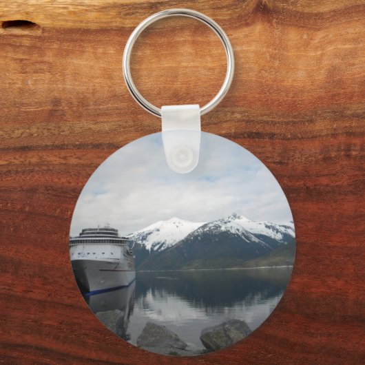 Kreuzfahrtschiff in Skagway, Alaska Schlüsselanhänger (Vorderseite)