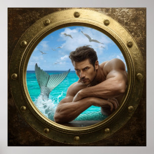 Kreuzfahrtschiff Kabine Hübscher Wassermann Bullau Poster