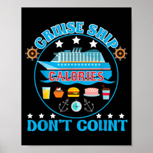 Kreuzfahrtschiff Kalorien zählen nicht Cruising Fo Poster
