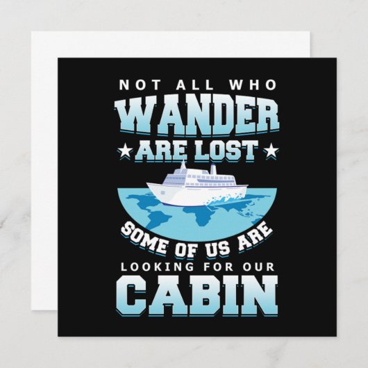 Kreuzfahrtschiff Kreuzfahrt Ankerplatz Einladung (Vorne/Hinten)