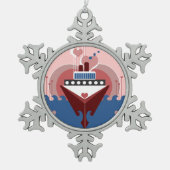 Kreuzfahrtschiff Liebe Zwitter Snowflake Ornament (Vorderseite)