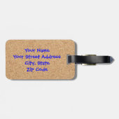 Kreuzfahrtschiff mit Lederband Gepäckanhänger (Rückseite horizontal)