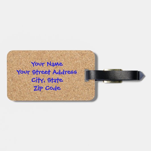 Kreuzfahrtschiff mit Lederband Gepäckanhänger (Rückseite horizontal)