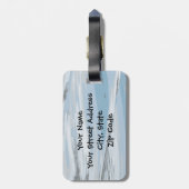 Kreuzfahrtschiff mit Lederband Gepäckanhänger (Rückseite vertikal)