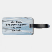 Kreuzfahrtschiff mit Lederband Gepäckanhänger (Rückseite horizontal)