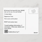 Kreuzfahrtschiff mit Sun Wiedersehen oder Ereignis Postkarte (Rückseite)