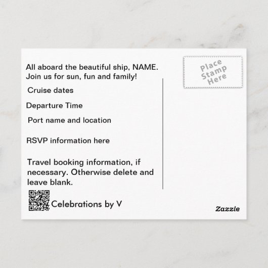Kreuzfahrtschiff mit Sun Wiedersehen oder Ereignis Postkarte (Rückseite)