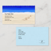 Kreuzfahrtschiff Musician Trumpet am Strand Visitenkarte (Vorne/Hinten)