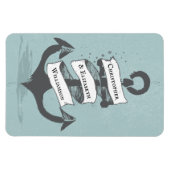 Kreuzfahrtschiff Nautical Monogram Stateroom Door Magnet (Horizontal)