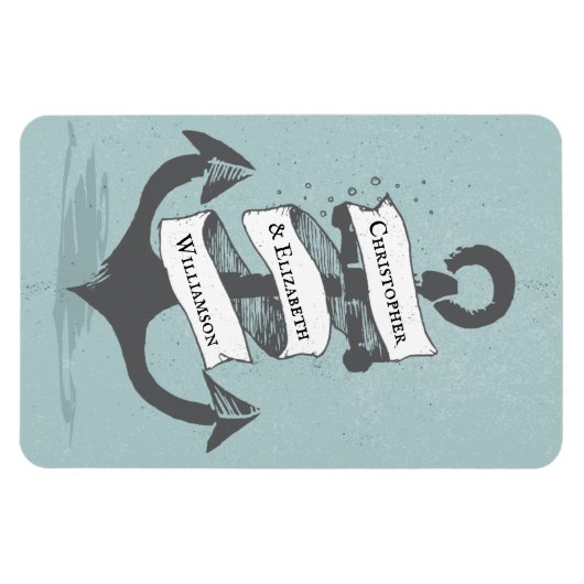 Kreuzfahrtschiff Nautical Monogram Stateroom Door Magnet (Horizontal)