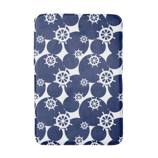 Kreuzfahrtschiff Nautikblau und weiß Badematte (Vorderseite Vertikal)