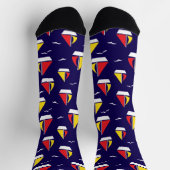Kreuzfahrtschiff Navy Blue Nautical Yachten Socken (Oben)