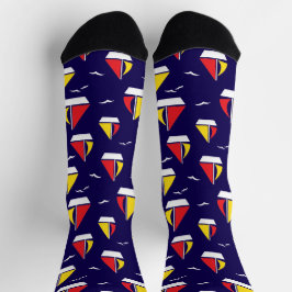 Kreuzfahrtschiff Navy Blue Nautical Yachten Socken
