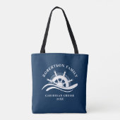 Kreuzfahrtschiff Navy Blue Tasche (Rückseite)
