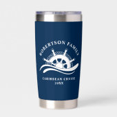 Kreuzfahrtschiff Navy Blue Thermobecher (Rückseite)