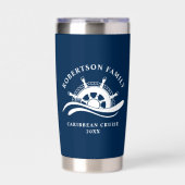 Kreuzfahrtschiff Navy Blue Thermobecher (Vorderseite)