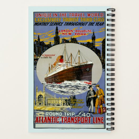 Kreuzfahrtschiff, New York Skyline & A London Stre Notizblock (Rückseite)