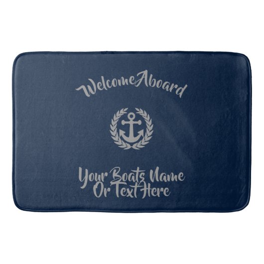 Kreuzfahrtschiff oder Yacht für Anker Badematte (Vorderseite)