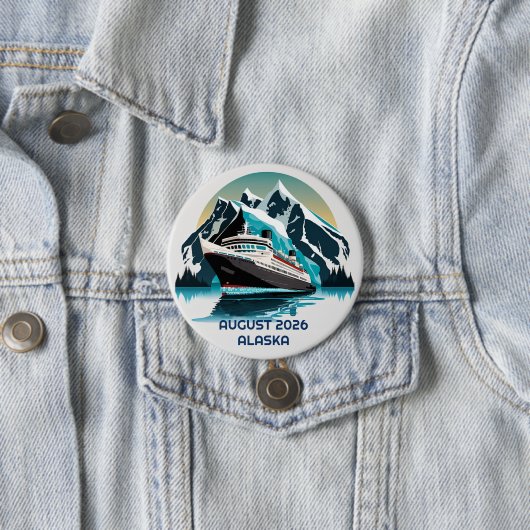 Kreuzfahrtschiff Ozean Alaska Berg Button (Beispiel)