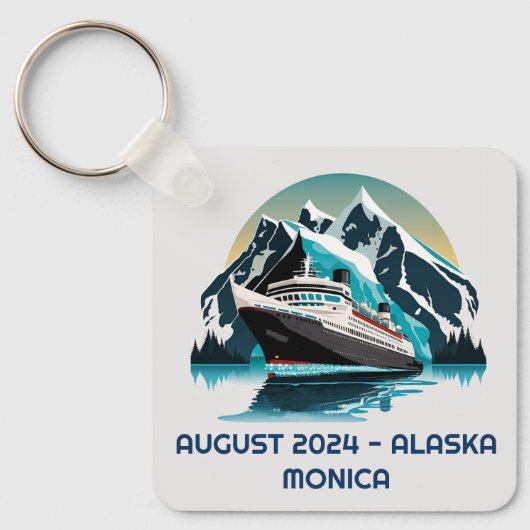 Kreuzfahrtschiff Ozean Alaska Berg Schlüsselanhänger (Vorderseite)