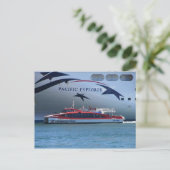 Kreuzfahrtschiff Pacific Explorer und Kleineres Bo Postkarte (Stehend Vorderseite)