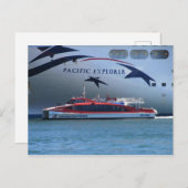 Kreuzfahrtschiff Pacific Explorer und Kleineres Bo Postkarte (Vorne/Hinten)