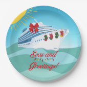 Kreuzfahrtschiff Pappteller (Vorderseite)