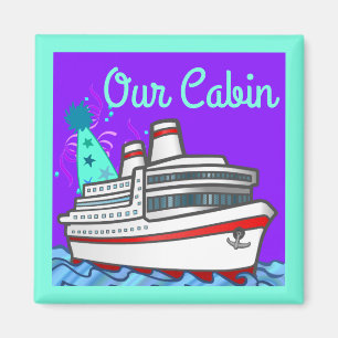 Kreuzfahrtschiff Party mit Stateroom Türmarker Magnet