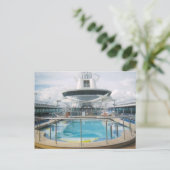 Kreuzfahrtschiff Pool Postkarte (Stehend Vorderseite)