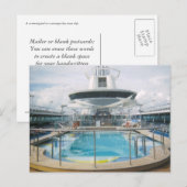 Kreuzfahrtschiff Pool Postkarte (Vorne/Hinten)