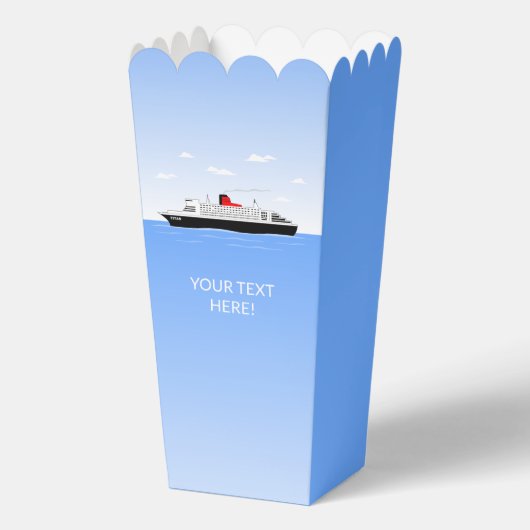 Kreuzfahrtschiff Popcorn Geschenkschachtel (Rückseite)