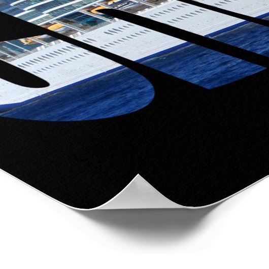 Kreuzfahrtschiff Poster (Ecke)