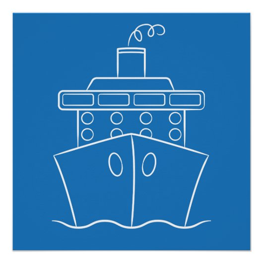 Kreuzfahrtschiff Poster (Vorderseite)