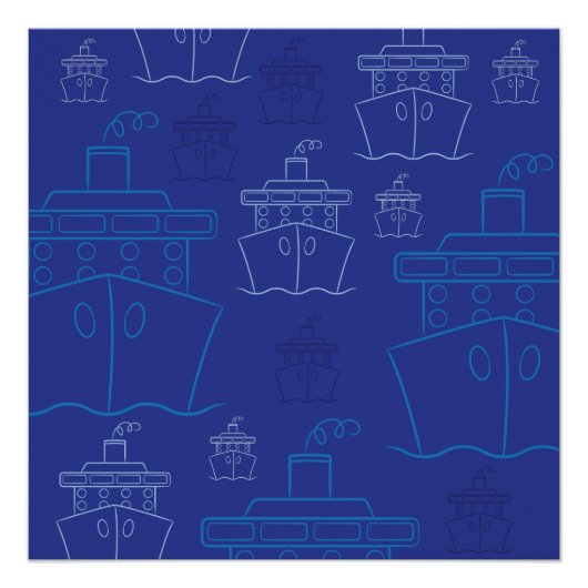 Kreuzfahrtschiff Poster (Vorderseite)