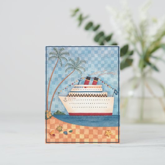 Kreuzfahrtschiff - Postkarte (Stehend Vorderseite)
