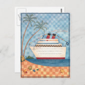 Kreuzfahrtschiff - Postkarte (Vorne/Hinten)