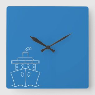 Kreuzfahrtschiff Quadratische Wanduhr