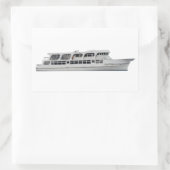 Kreuzfahrtschiff Rechteckiger Aufkleber (Tasche)