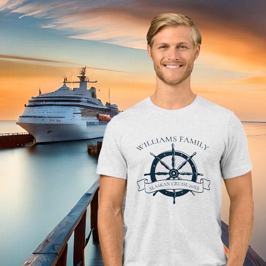 Kreuzfahrtschiff-Reiseroute für benutzerdefinierte Tri-Blend Shirt