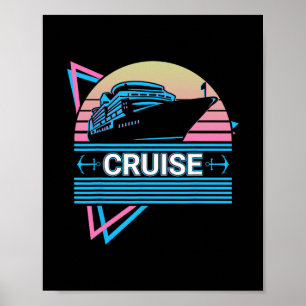 Kreuzfahrtschiff Retro Poster