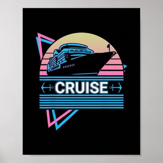 Kreuzfahrtschiff Retro Poster (Vorne)