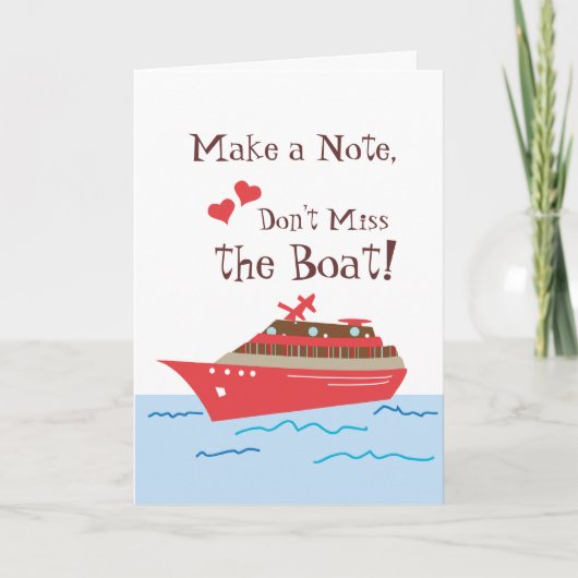 Kreuzfahrtschiff Rette die Hochzeitdatenkarte Ankündigung (Vorderseite)