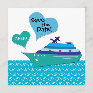 Kreuzfahrtschiff Rette die Hochzeitdatenkarte Save The Date
