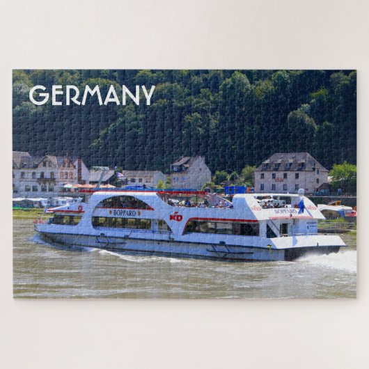 Kreuzfahrtschiff, Rhein, Deutschland Puzzle (Horizontal)