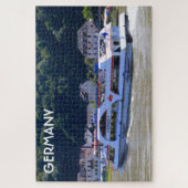 Kreuzfahrtschiff, Rhein, Deutschland Puzzle (Vertikal)